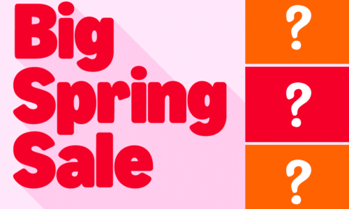 Amazon Big Spring Sale Teaser with Question Marks