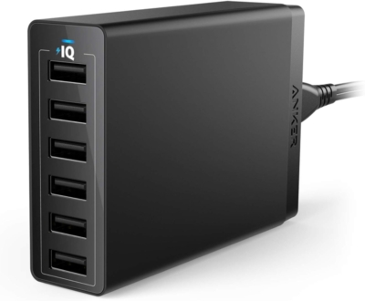 Anker 60W 6 Port Charging Station, PowerPort 6 Multi USB Charger