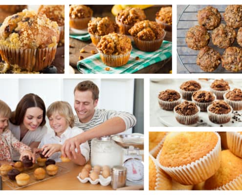 muffin breakfast collage family homemade