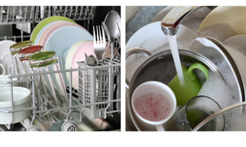 dishwasher vs hand washing water use