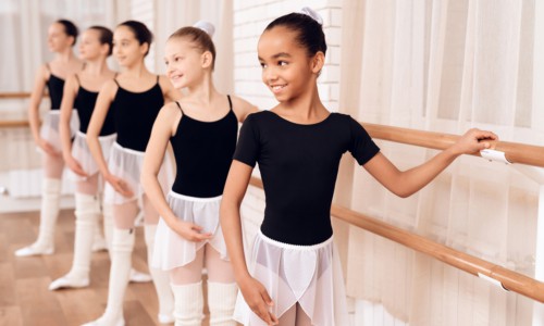 young ballet dancers in rehearsal