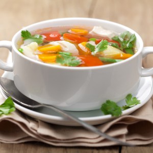 bowl of homemade soup