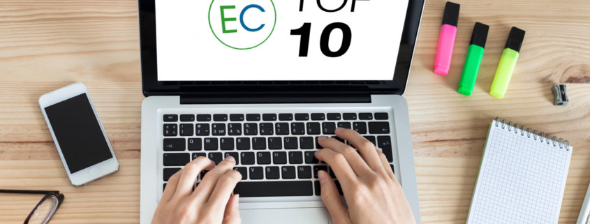 desktop collage concept of Top 10 List of EC Posts