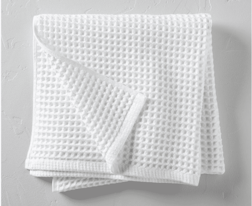 100% cotton waffle weave bath towel from Target