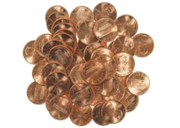 US Pennies shiny new
