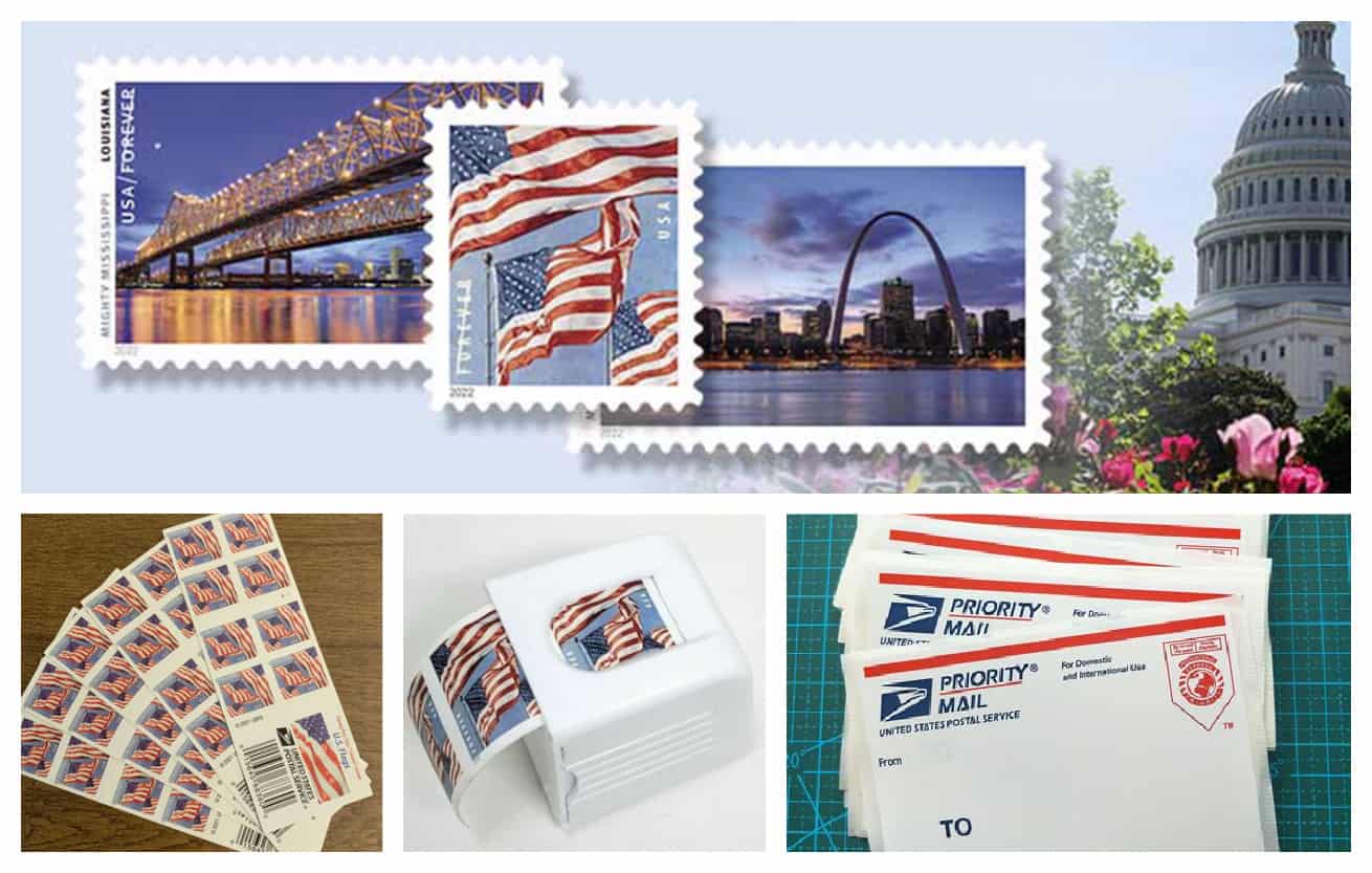 USPS Mail stamps postage