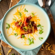 Creamy Loaded Baked Potato Soup with Bacon and Cheese