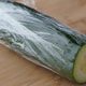 cut cucumber in plastic wrap to extend useful life