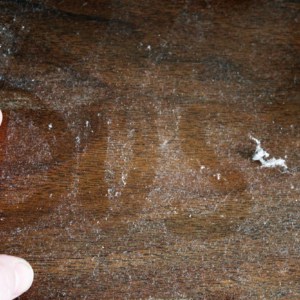 dust on a wood surface