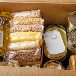 box of emergency food