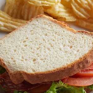 sandwich made with gluten free white bread