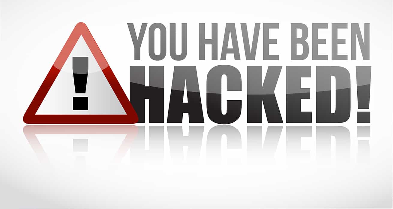 You Have Been Hacked Sign illustration design over white