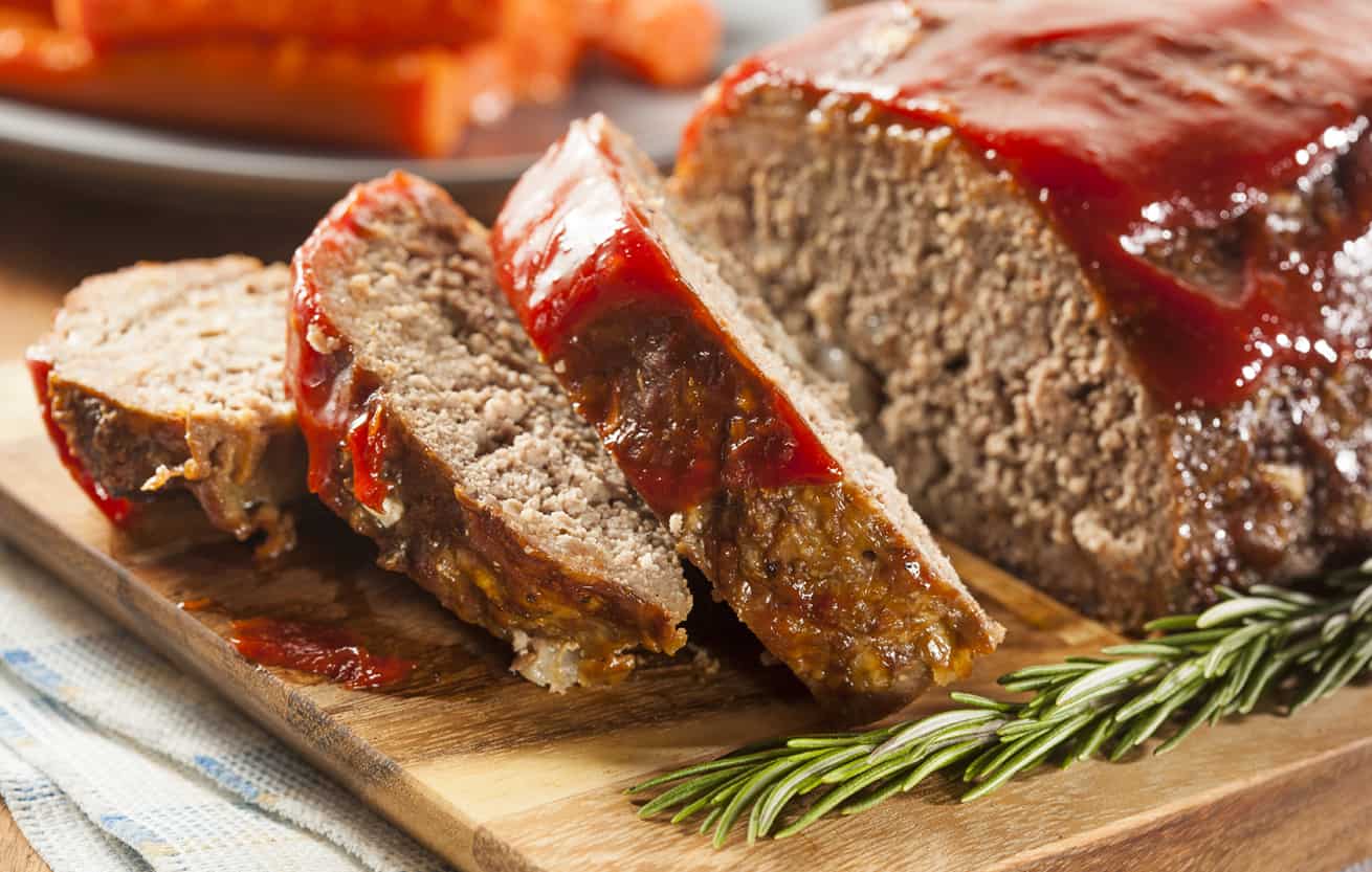 cheap from scratch meatloaf meal with ketchup glaze