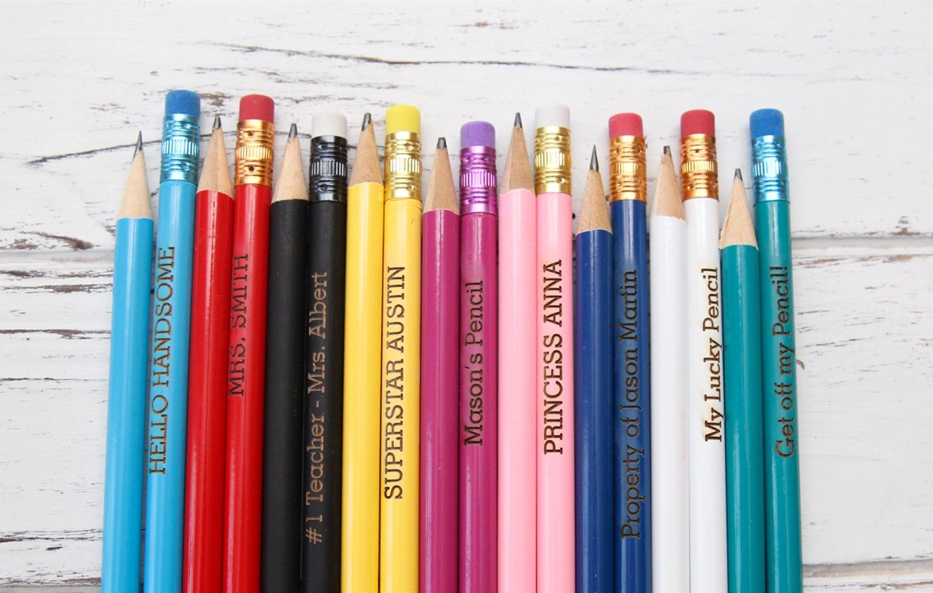 personalized pencils make inexpensive awesome gifts
