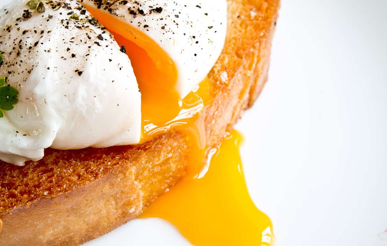 the poached egg on toast
