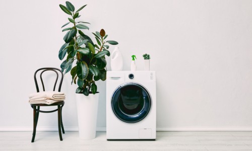 washing machine on white background