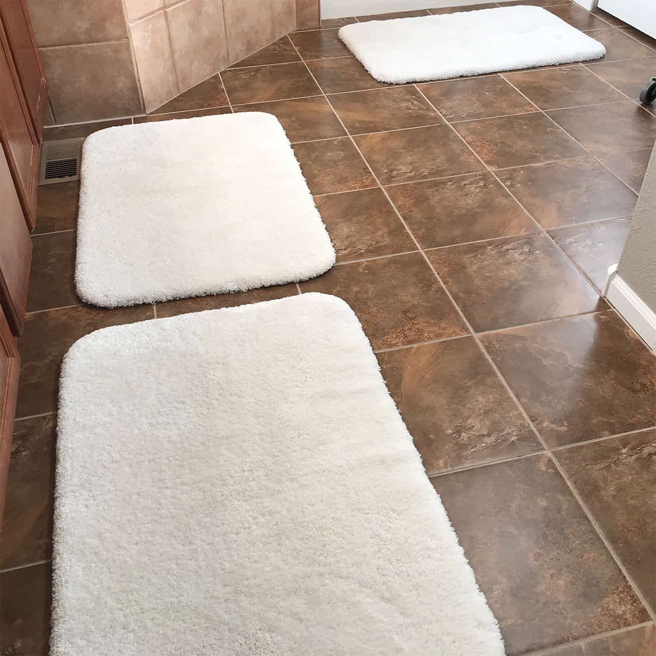 white rugs after stripping
